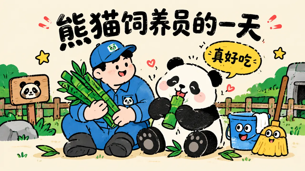 大熊猫饲养员的一天