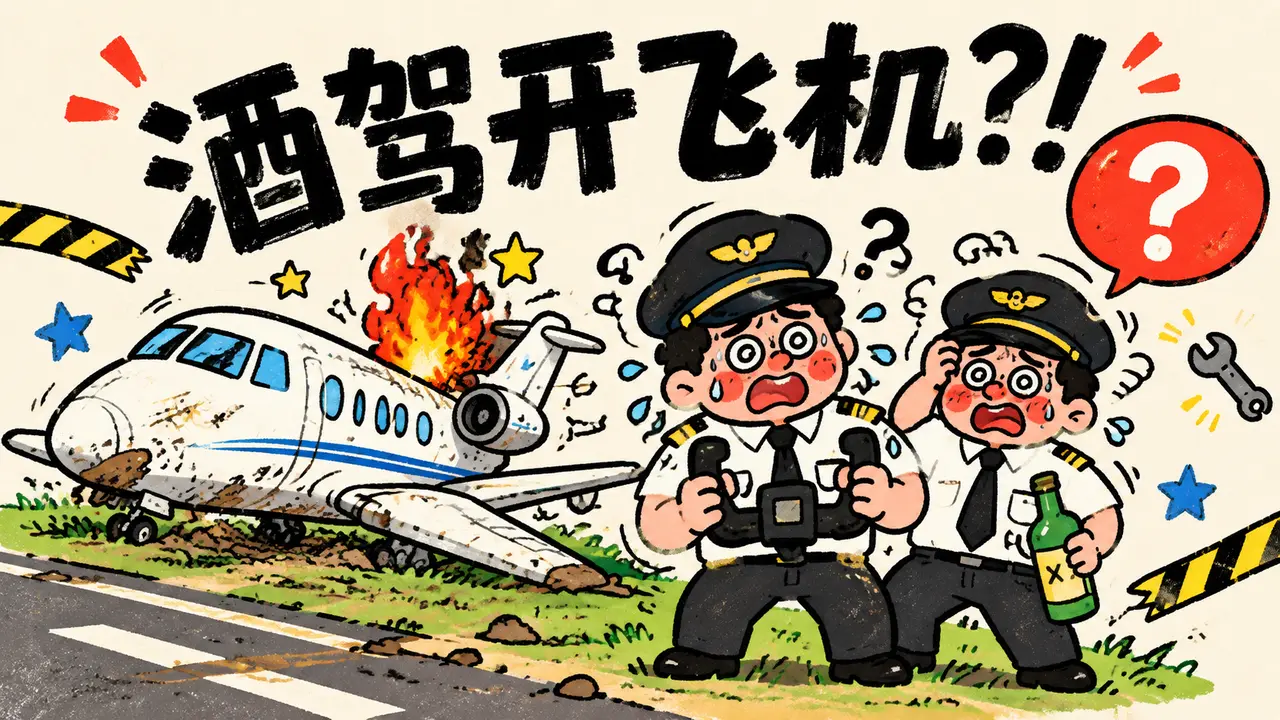 利比亚私人飞机冲出跑道起火，正副机师涉酒驾被扣